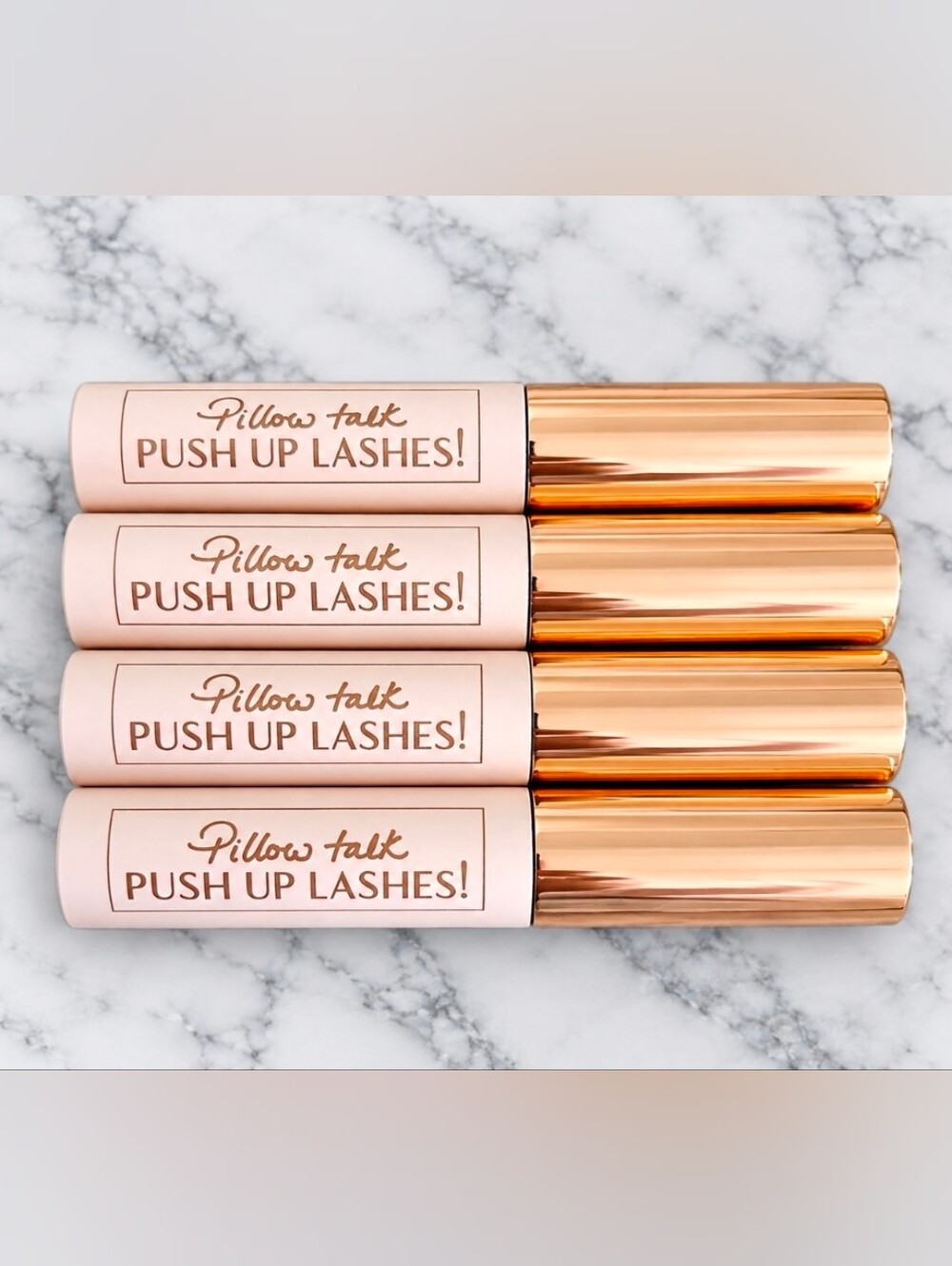 4 tubes Charlotte Tilbury Pillow Talk Push Up Lashes travel size .13oz ea $64